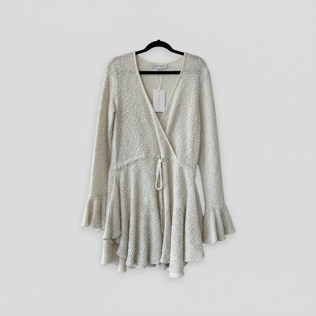 Shona Joy - Boucle wrap mini dress - Size 10