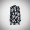 OBI - Graphic print semi sheer shirt - Size 14