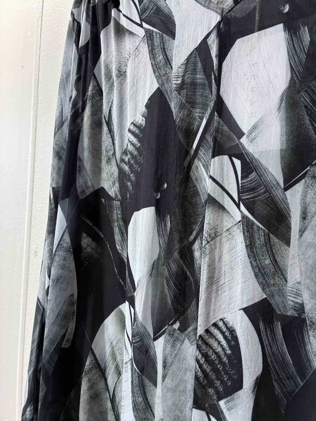 OBI - Graphic print semi sheer shirt - Size 14