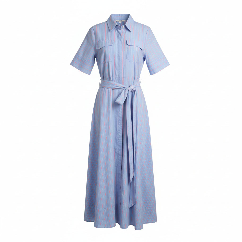 Zara - Cotton striped shirt dress - Size L