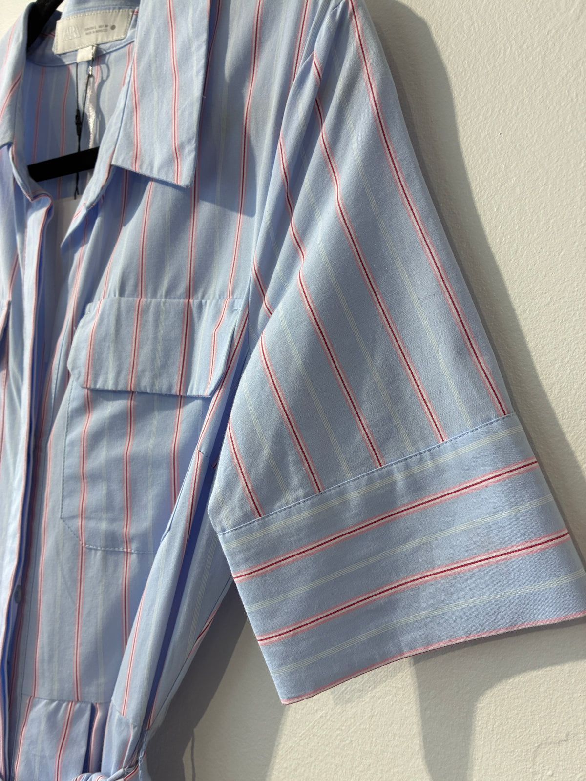 Zara - Cotton striped shirt dress - Size L