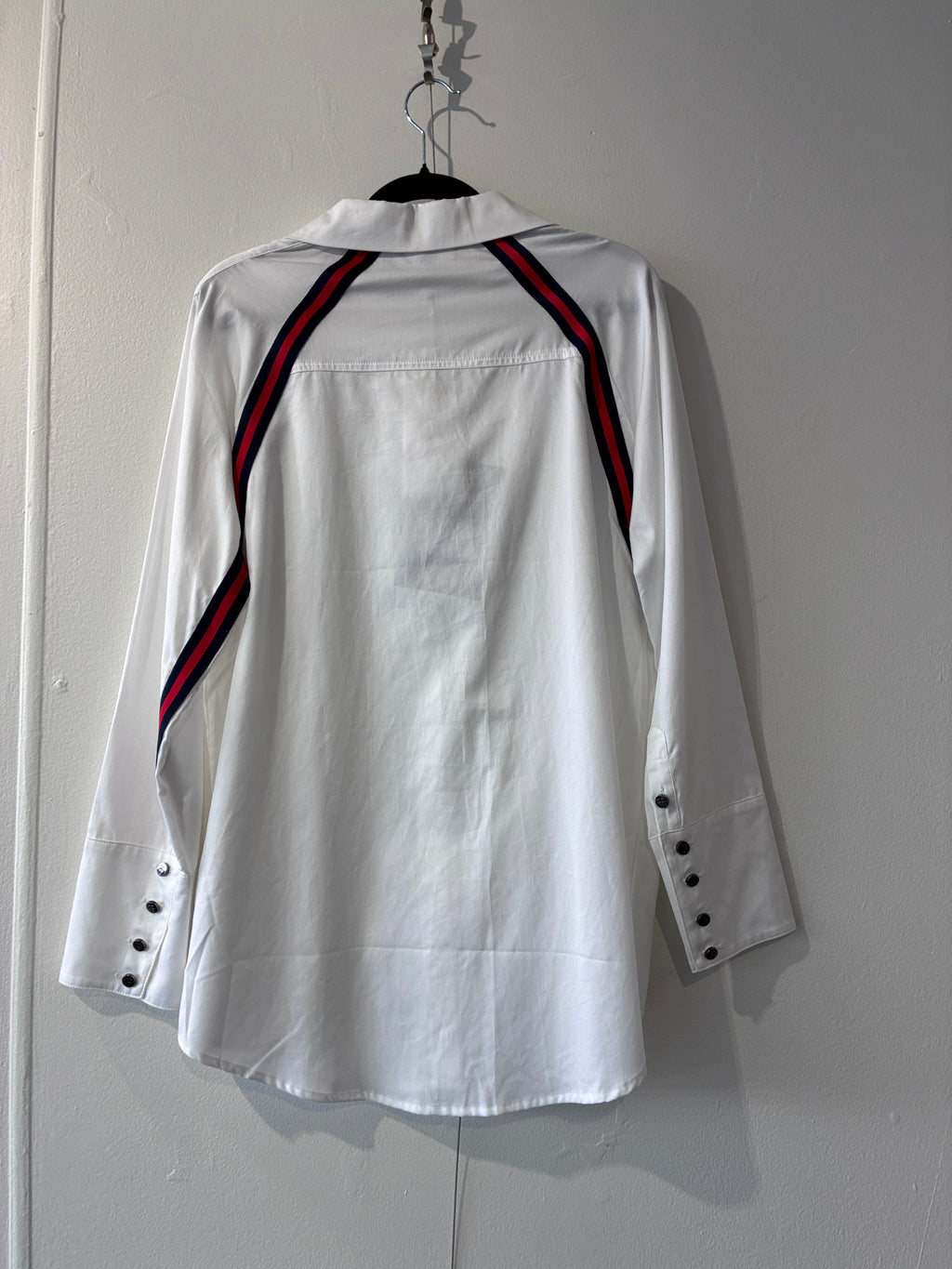 French Freddie - White/red trim "Murano" shirt - Size 10