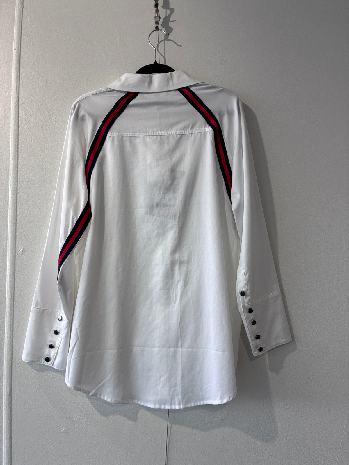 French Freddie - White/red trim "Murano" shirt - Size 10