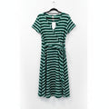 Sylvester - Striped jersey faux wrap dress - Size L