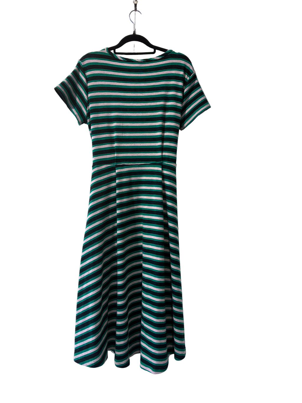 Sylvester - Striped jersey faux wrap dress - Size L