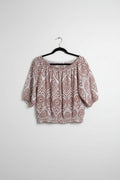 Country Road - White bronze broderie anglais top - Size 10