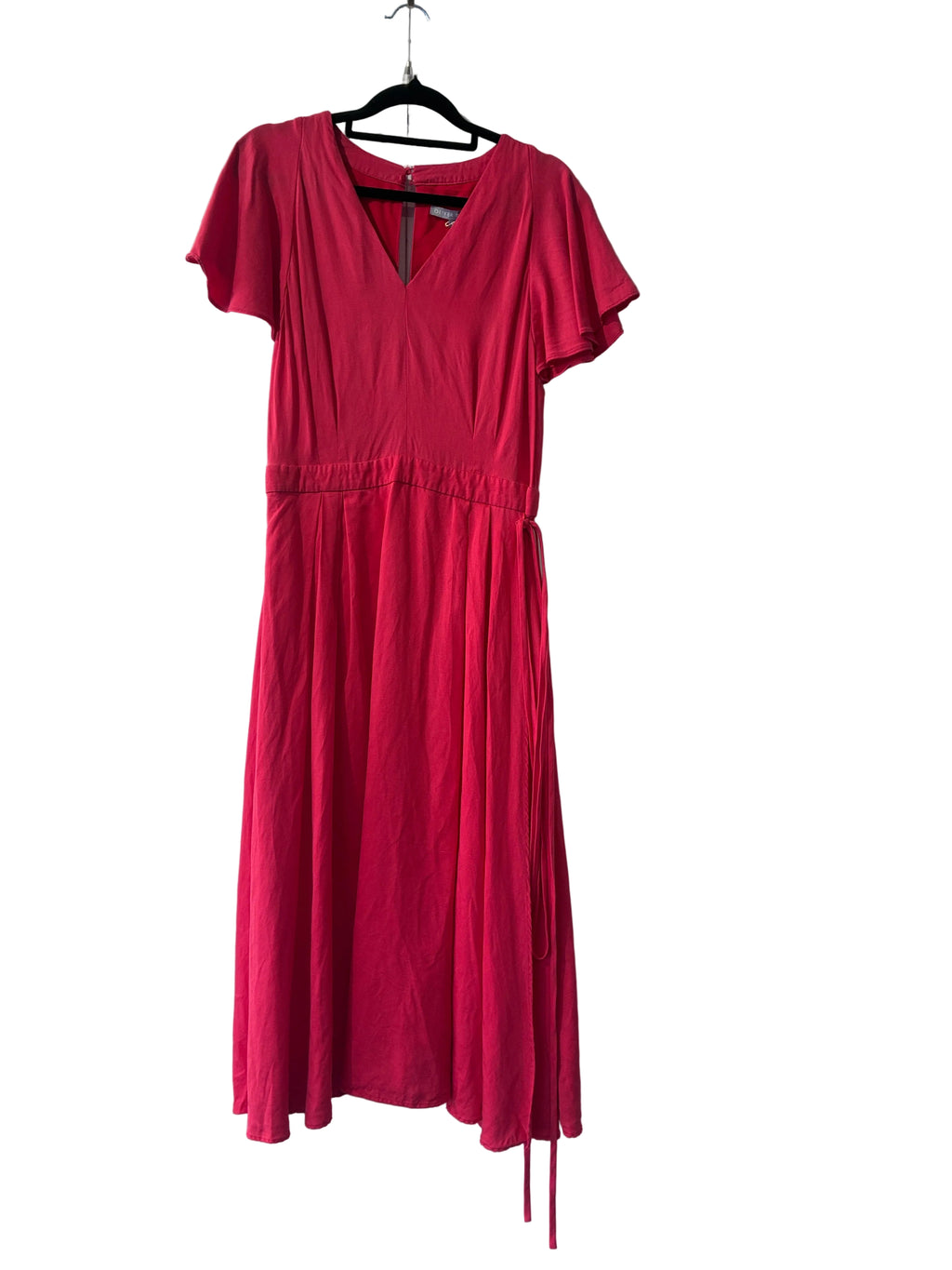 Oliver Bonas - Red linen blend maxi dress - Size 12