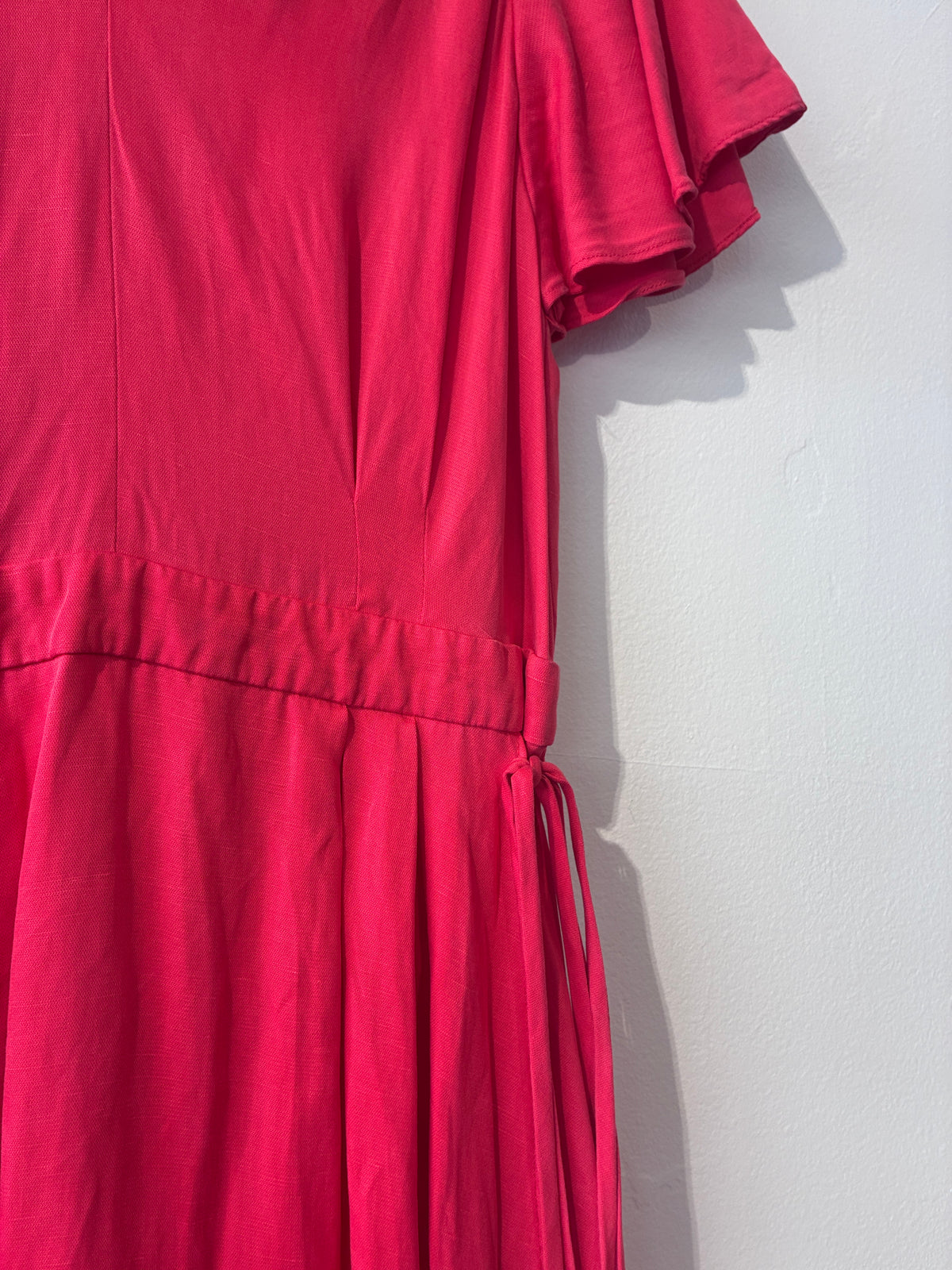 Oliver Bonas - Red linen blend maxi dress - Size 12