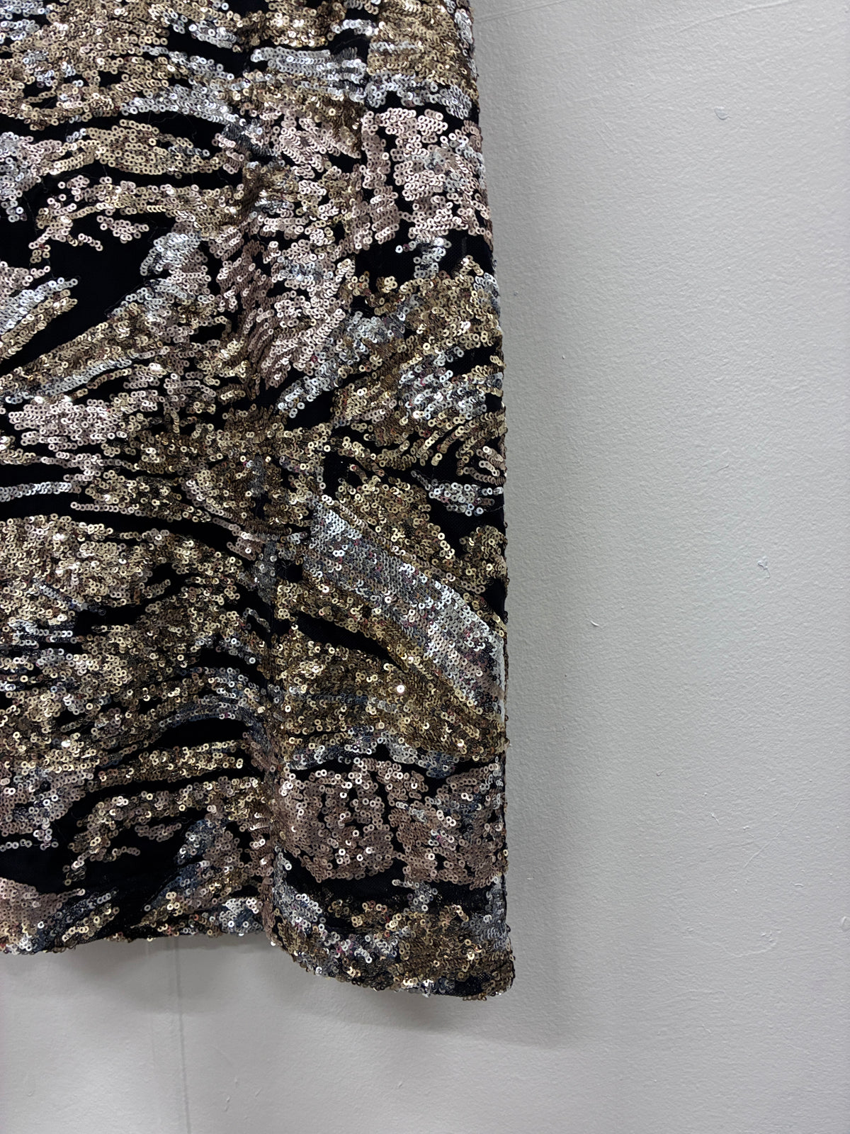 Hailwood - Black/gold sequin dress - Size 12