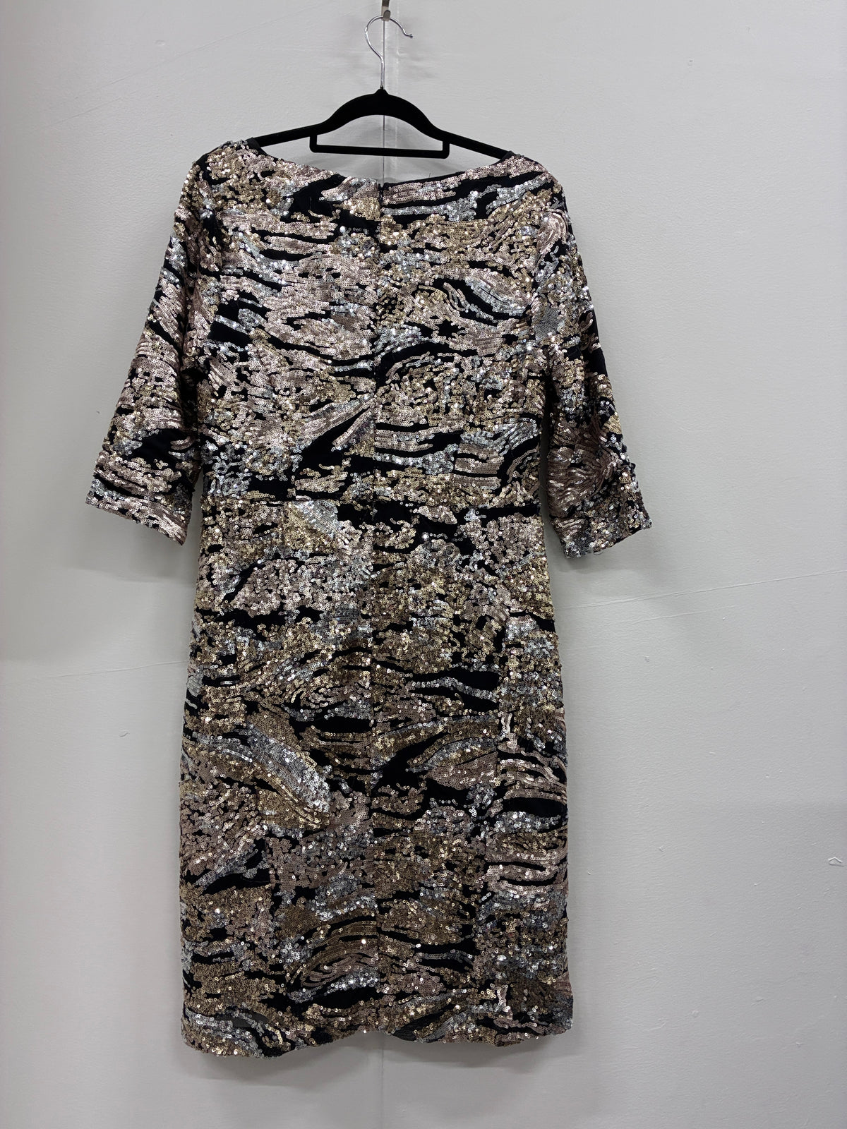 Hailwood - Black/gold sequin dress - Size 12