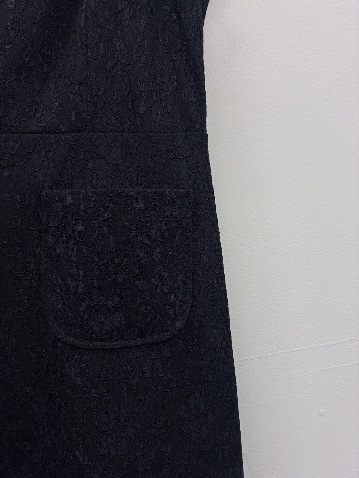 Kate Sylvester - Black lace pocket front dress - Size M