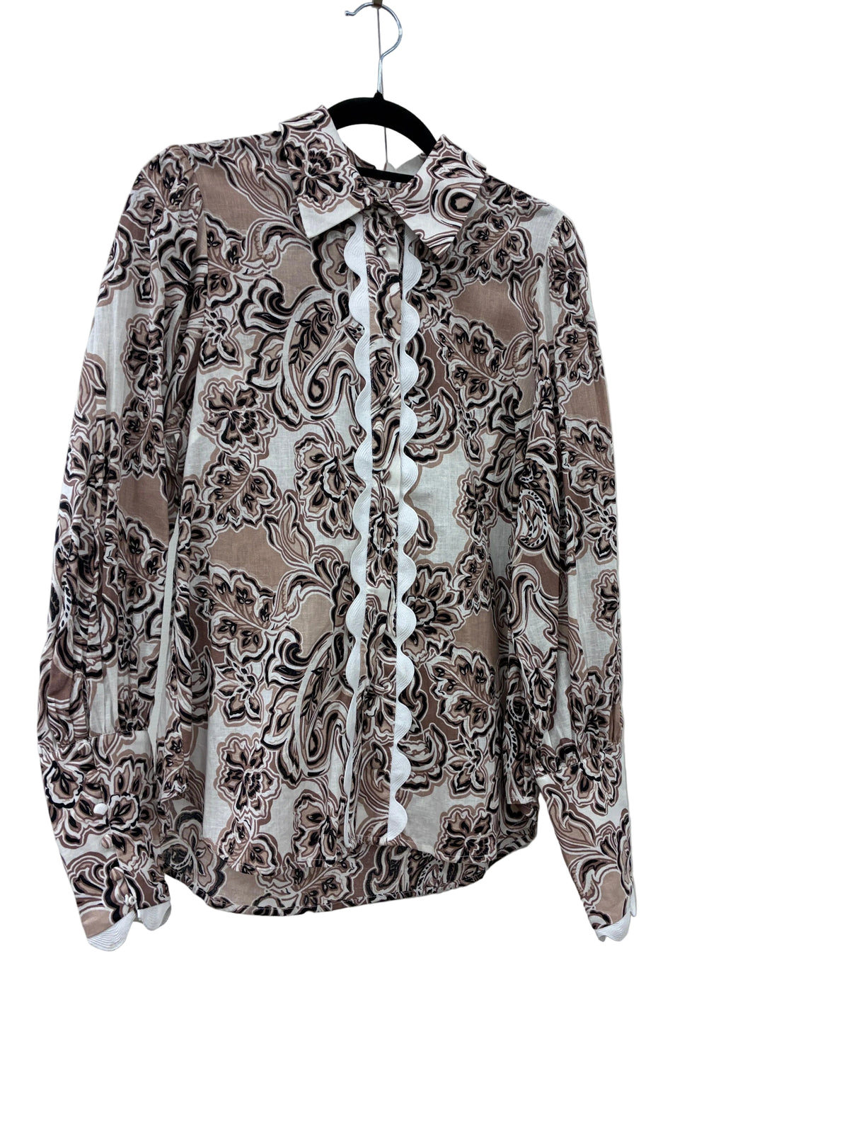 Decjuba - Paisley linen/cotton shirt - Size 8
