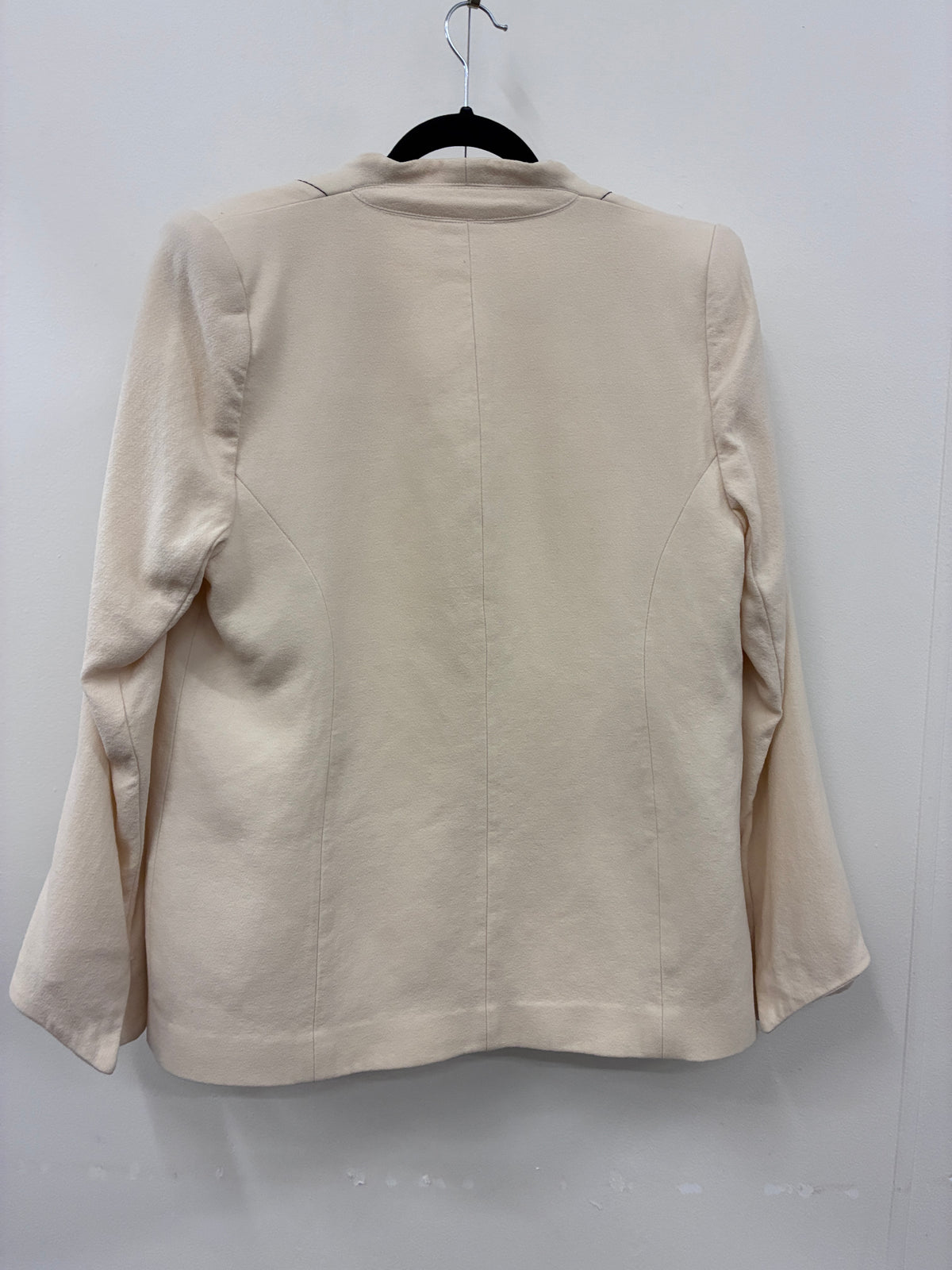 Adrienne Winkelmann - Cream black trim blazer - Size 14