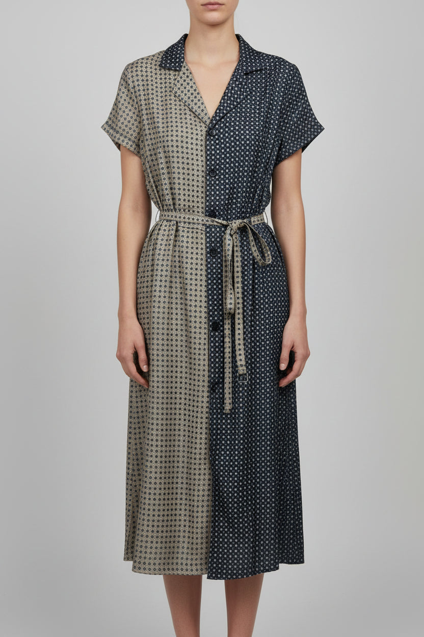 Nom*D - Silky belted shirt dress - Size 14