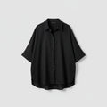 Decjuba - Black linen/cotton oversized shirt - Size M/L