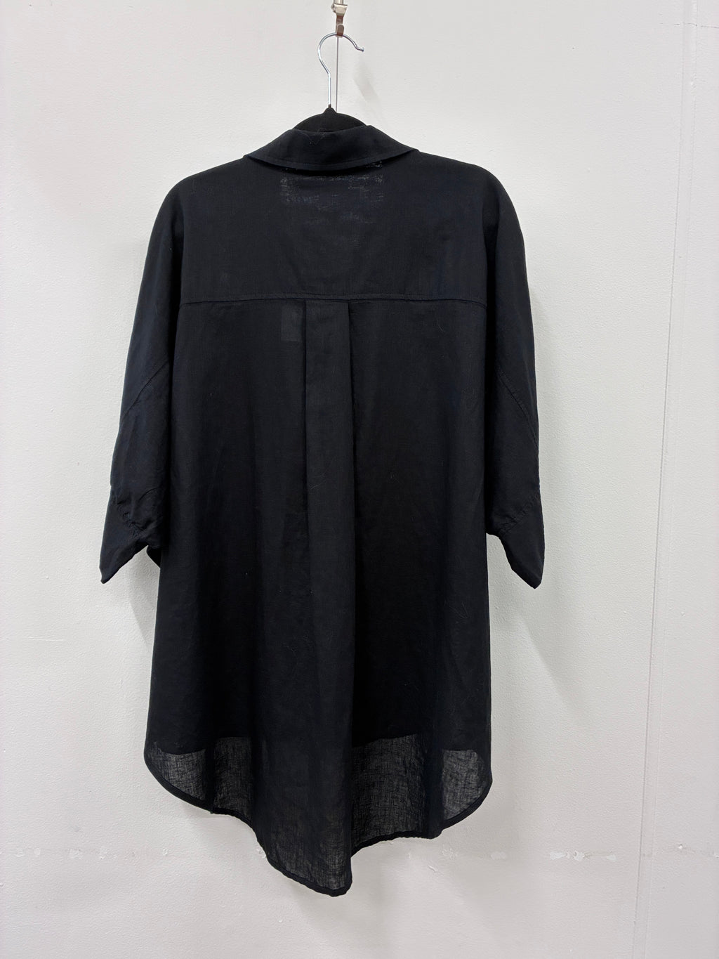 Decjuba - Black linen/cotton oversized shirt - Size M/L