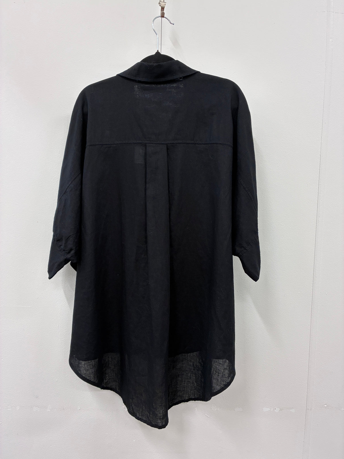 Decjuba - Black linen/cotton oversized shirt - Size M/L