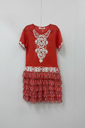 COOP by Trelise Cooper - Orange 'Full of Rope' linen dress - Size 6