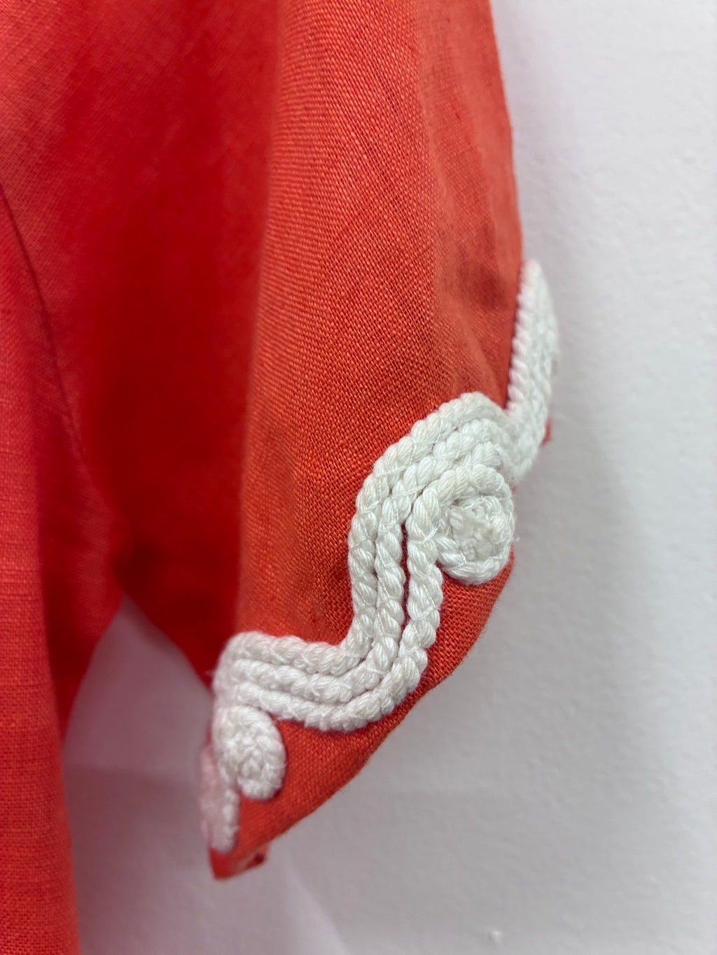 COOP by Trelise Cooper - Orange 'Full of Rope' linen dress - Size 6