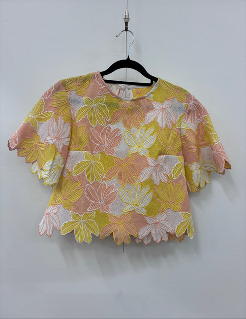 Amber Whitecliffe - Mallorca flower lace top - Size 8