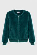 Charlo - Faux fur bomber jacket - Size 8