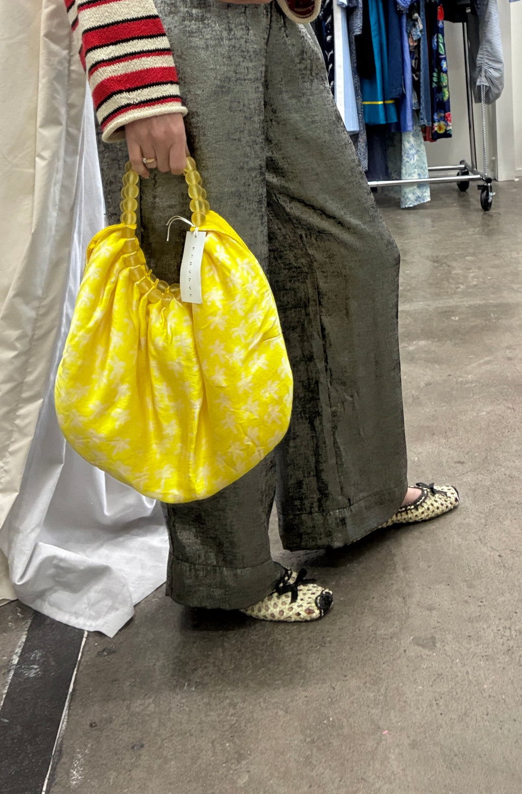No label - Yellow silk bag - OS