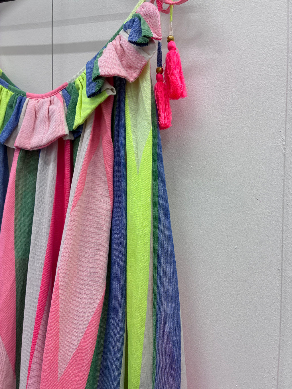 Stella + Gemma - Neon striped maxi dress - Size 8