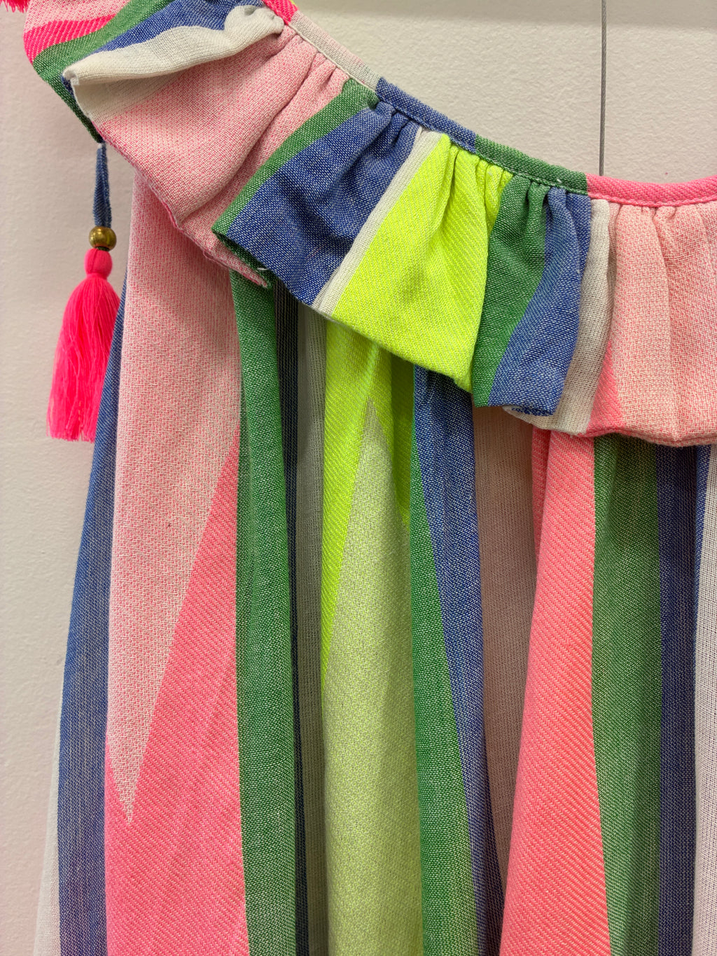 Stella + Gemma - Neon striped maxi dress - Size 8