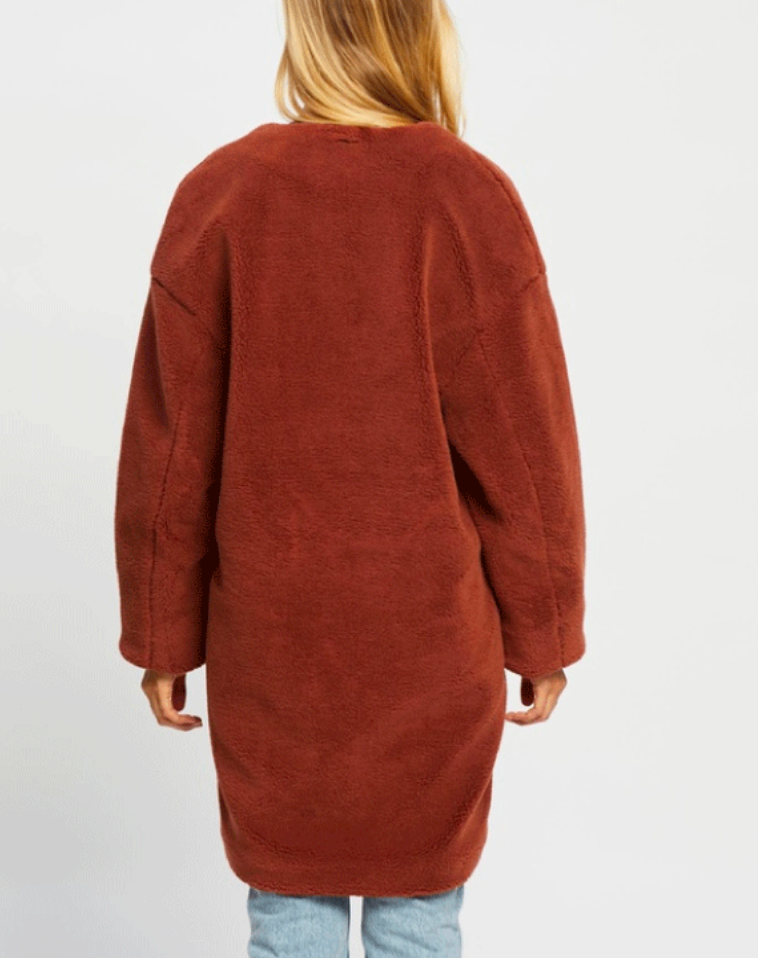 Volcom Teddy Faux Fur Coat - Size 8