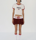 Bad blood - Maroon balloon mini skirt - Size M