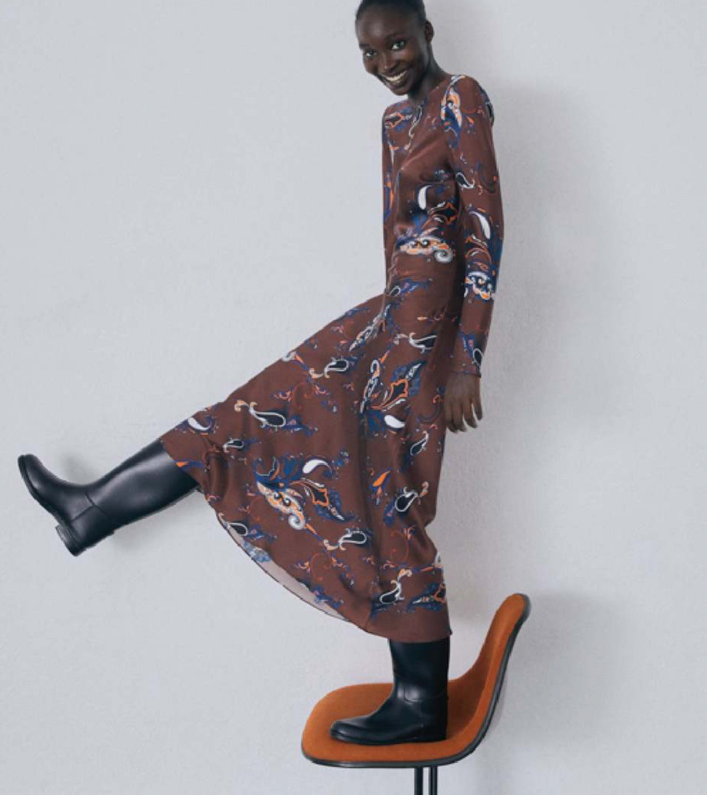 Silk Laundry - Silk paisley dress - Size M