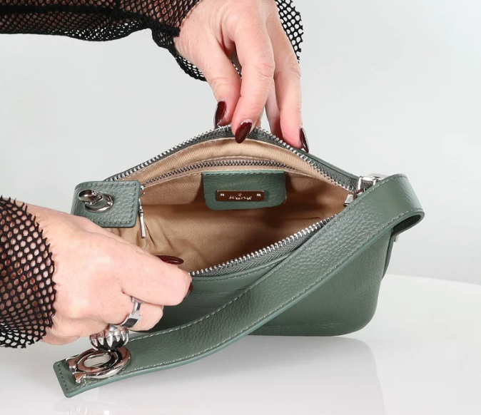 Minx - Green leather bag - OS