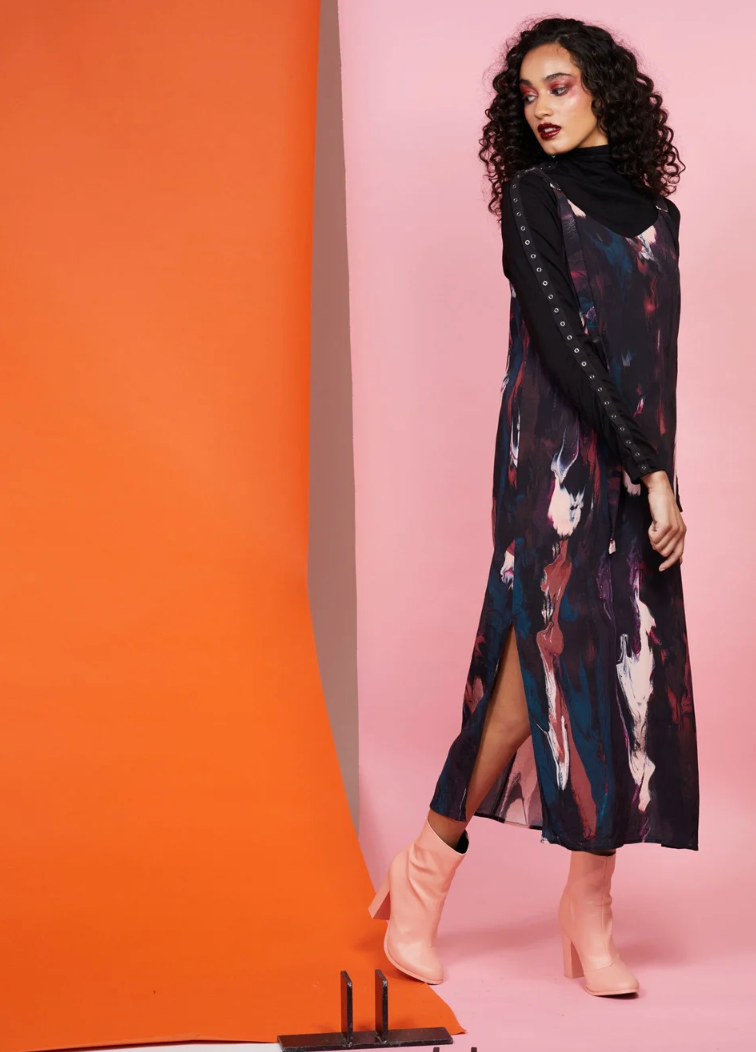 Maaike - Chroma hand painted dress - Size S