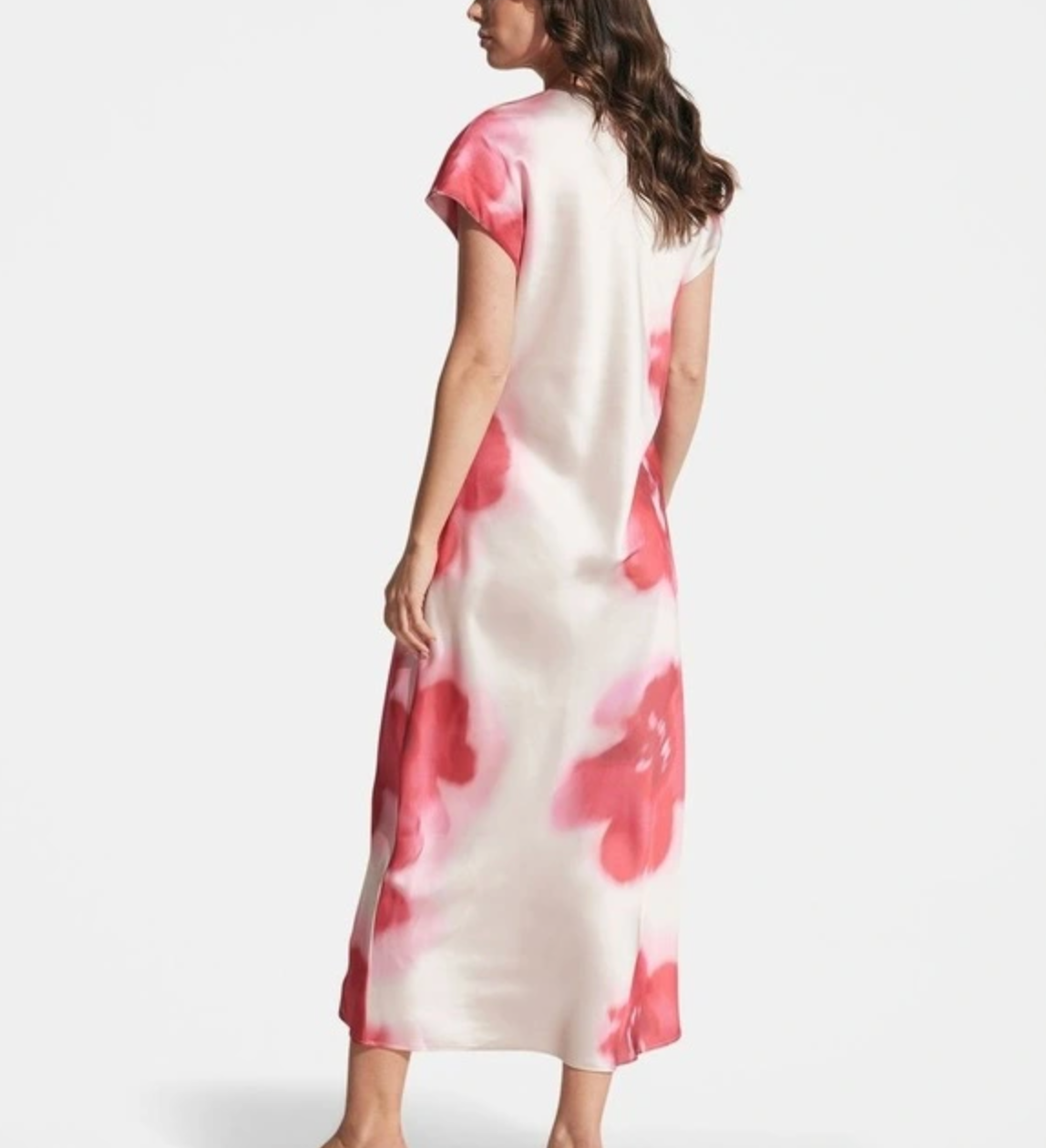 Decjuba - Silky pink/cream dress - Size 8