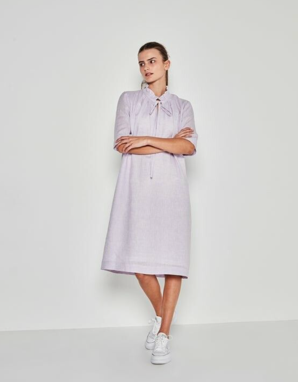 Juliette Hogan - Lilac Daisy linen dress - Size 12