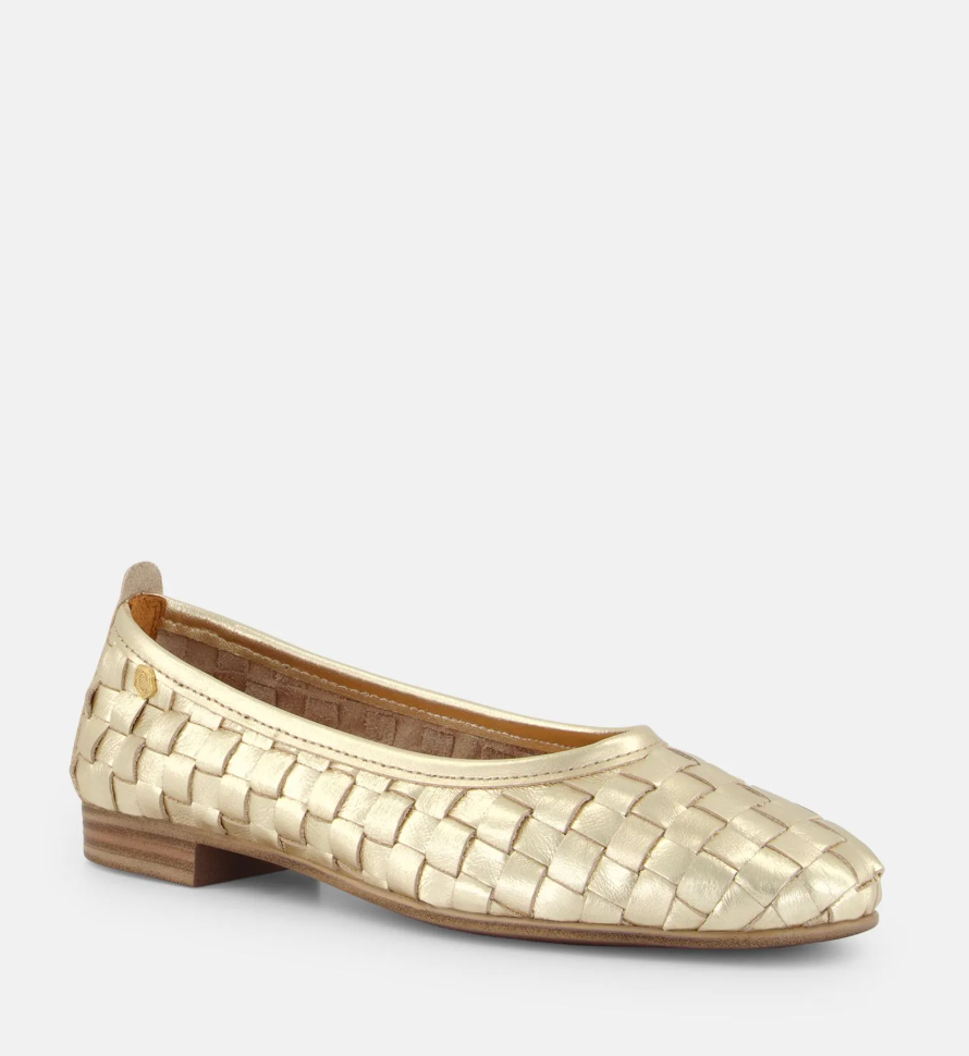 Carmela - Gold Kite woven leather ballet flats - Size 40