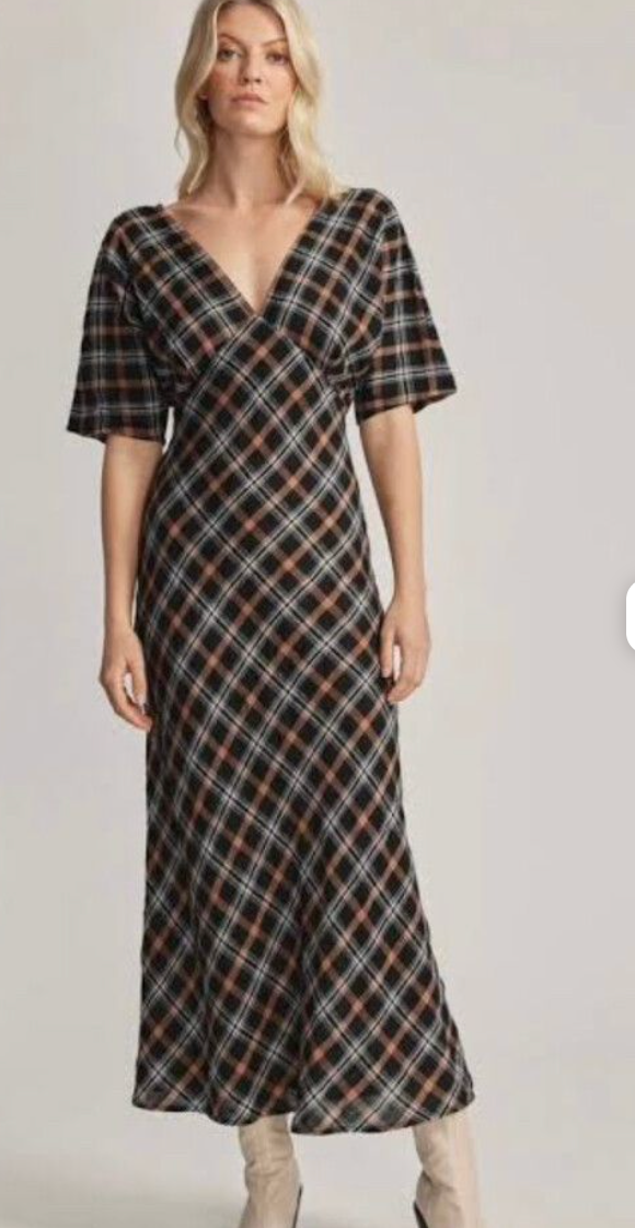 Max - Plaid linen dress - Size 8