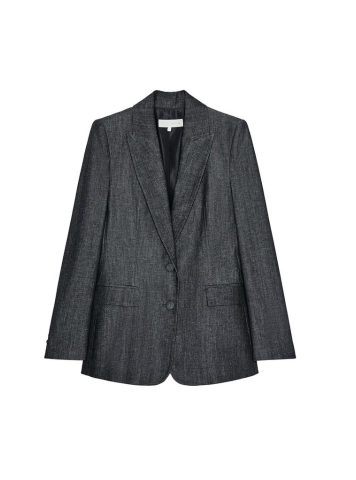Zara - Indigo denim tailored blazer - Size S