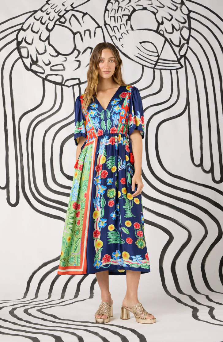 Gorman x Carla Petelski - Botanica Print Scarf Dress - Size 6