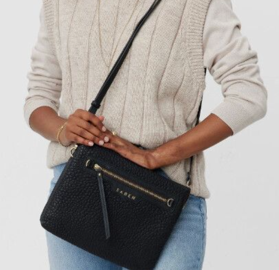 Saben - Matilda black bubble leather bag