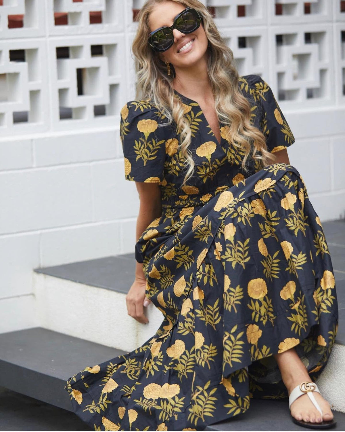 Stella + Gemma - Floral maxi dress - Size 8